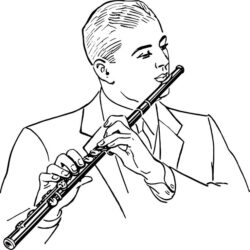 Flute Drawing Fine Art