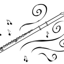 Flute Drawing Picture