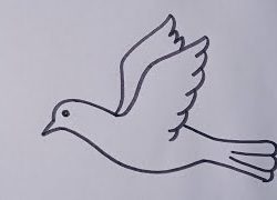 Flying Bird Drawing Modern Sketch
