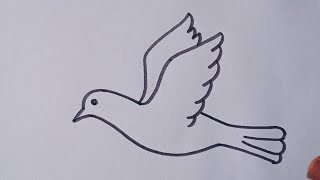 Flying Bird Drawing Modern Sketch