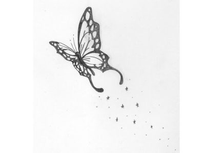 Flying Butterfly, Graceful Flight, Nature’s Beauty, Colorful Wings, Serene Dance Drawing