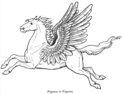 Flying Horse, Enchanted Flight, Majestic Journey, Soaring Dreams, Fantasy Adventure Drawing