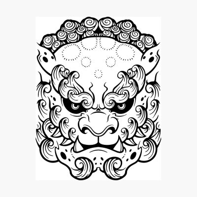 Foo Dog, Chinese, Guardian, Mythical, Sculpture Drawing