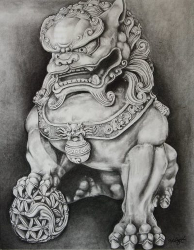 Foo Dog, Guardian, Sculpture, Asian, Mythical Drawing