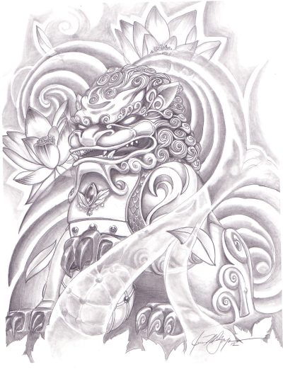 Foo Dog, Mythical, Guardian, Chinese, Sculpture Drawing