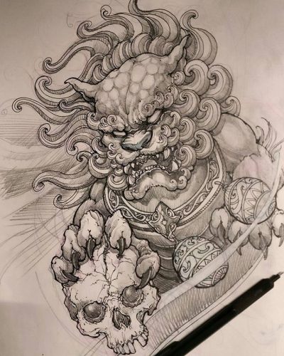 Foo Dog, Sculpture, Culture, Guardian, Symbolism Drawing