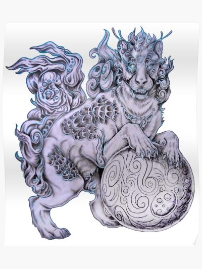 Foo Dog, Spiritual, Guardian, Statuesque, Symbolism Drawing