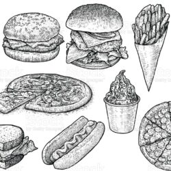 Food Drawing Art