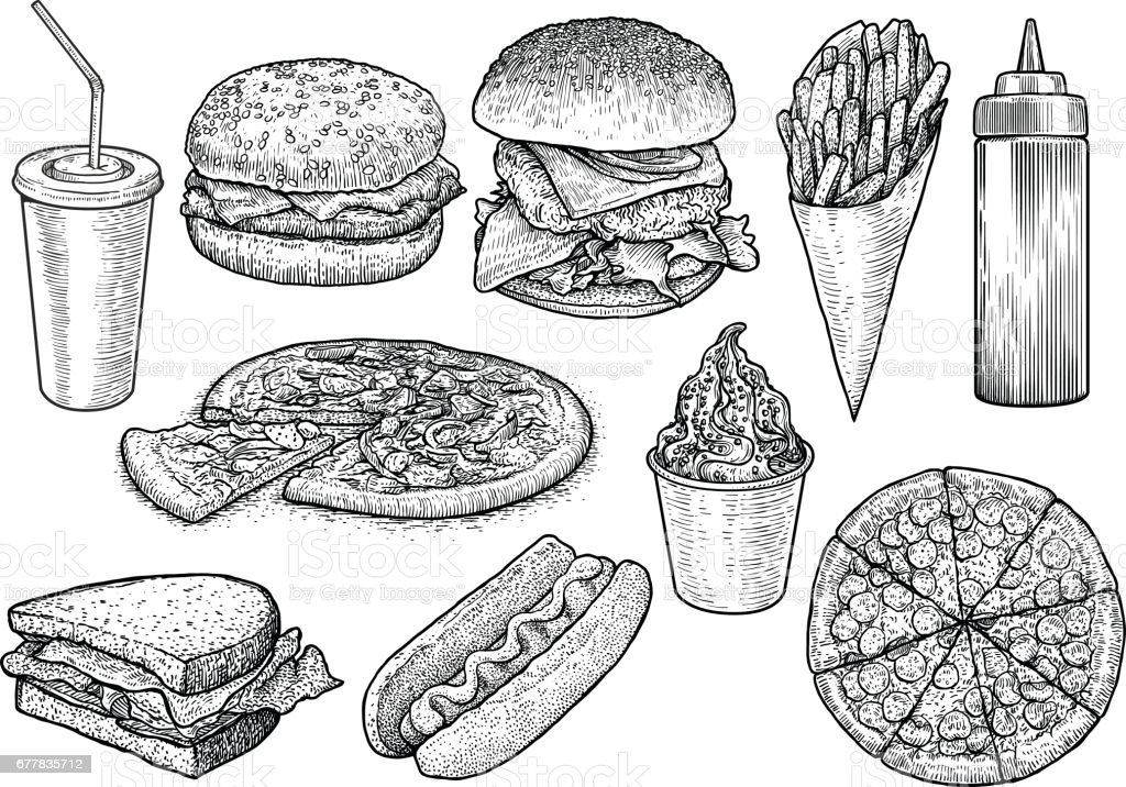 Food Drawing Art