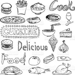 Food Drawing Detailed Sketch