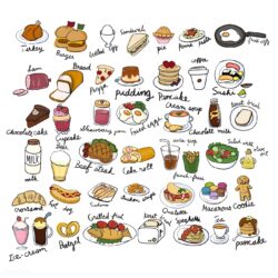 Food Drawing Intricate Artwork