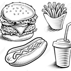 Food Drawing Stunning Sketch