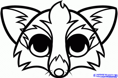 Fox Face, Wild Animal, Nature Beauty, Furry Features, Majestic Predator Drawing