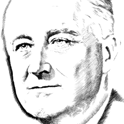 Franklin D Roosevelt Drawing Detailed Sketch