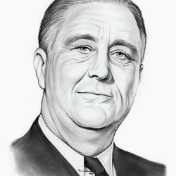 Franklin D Roosevelt Drawing Picture