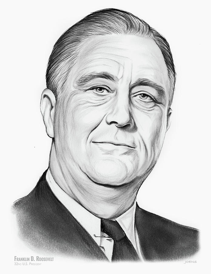 Franklin D Roosevelt Drawing Picture