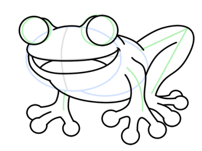 Frog, Croak, Amphibian, Pond, Leap Drawing