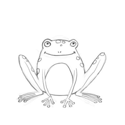 Frog, Croak, Amphibian, Pond, Leap Drawing