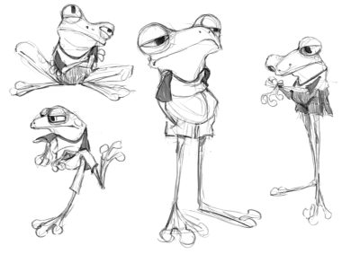 Frog, Croak, Amphibian, Pond, Leap Drawing