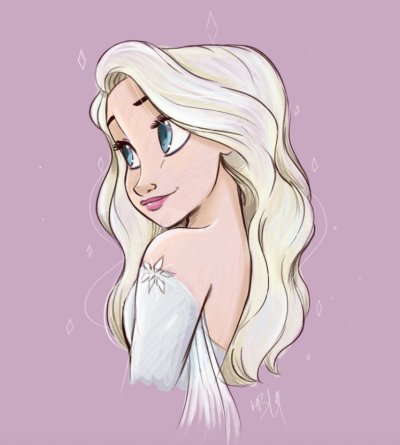 Frozen 2 Elsa, Self-Discovery, Adventure, Magic, Sisterhood Drawing