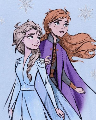 Frozen 2, Sisterhood, Self-Discovery, Magic, Adventure Drawing