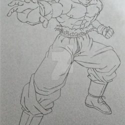 Full Body Goku Drawing Amazing Sketch