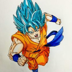 Full Body Goku Drawing Artistic Sketching