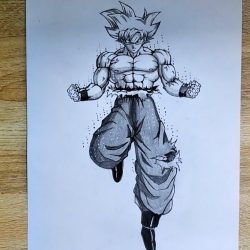 Full Body Goku Drawing Creative Style