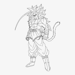 Full Body Goku Drawing Modern Sketch