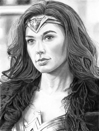 Gal Gadot, Model, Philanthropist, Wonder Woman, Actress Drawing