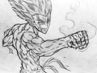 Garou, Darkness, Monster, Chaos, Hunter Drawing