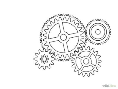 Gears, Drive, Components, Cogs, Mechanisms Drawing