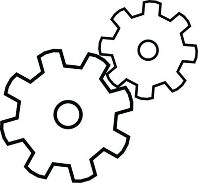 Gears, Cogs, Rotors, Mechanisms, Wheels Drawing