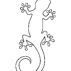 Gecko Drawing Unique Art