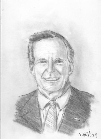 George W Bush, President, Texas, Leadership, Policies Drawing