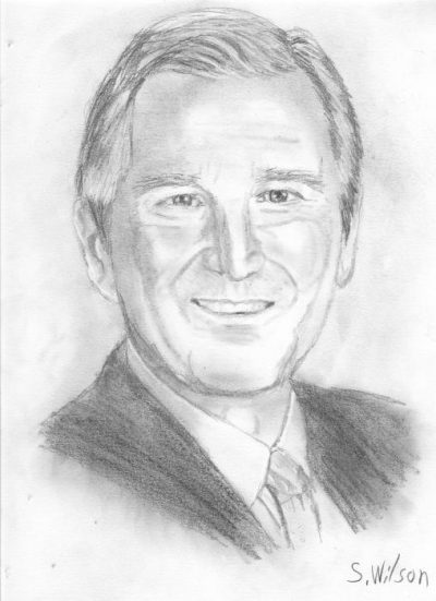 George W Bush, Texas, Leadership, President, Politics Drawing