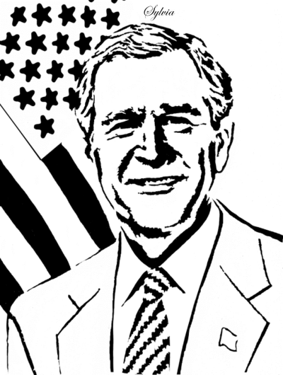 George W Bush, Texas, Leadership, President, Politics Drawing