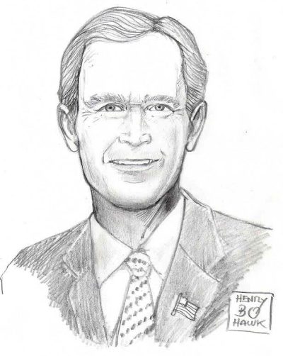 George W Bush, Texas, Leadership, President, Politics Drawing