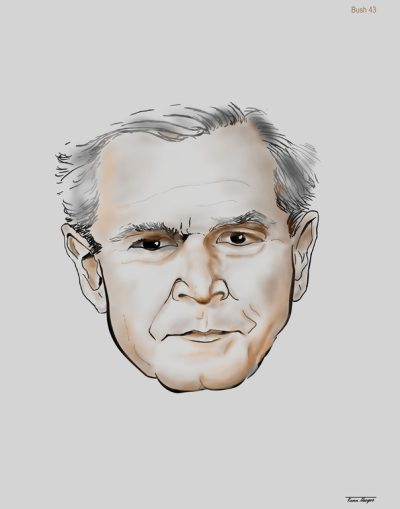 George W Bush, Texas, President, Leadership, Politics Drawing