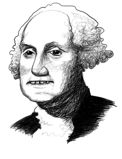 George Washington, Founding Father, Revolutionary Leader, American Hero, First President Drawing