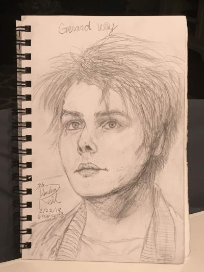 Gerard Way, Writer, Musician, Artist, Singer Drawing