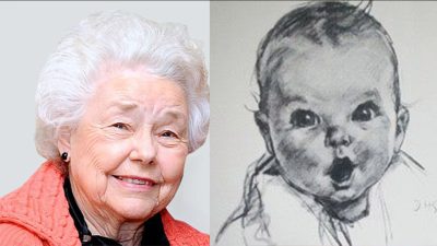 Gerber Baby, Cherished Brand, Iconic Infant, Timeless Image, Classic Logo Drawing