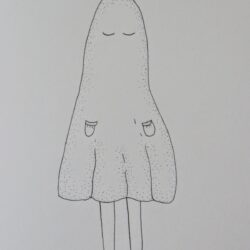 Ghost Girl Drawing Professional Artwork