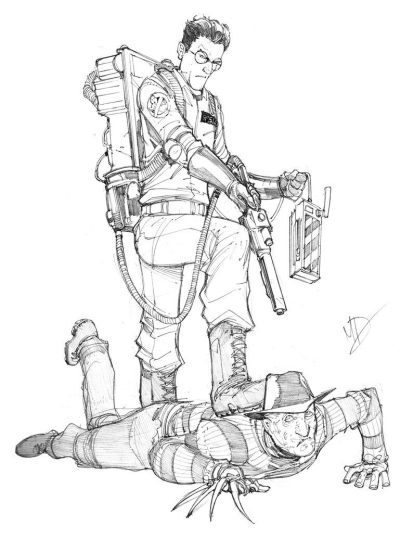 Ghostbusters, Investigators, Paranormal, Comedy, Adventure Drawing