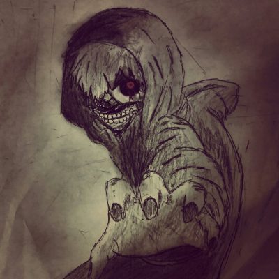 Ghoul, Supernatural, Creature, Horror, Undead Drawing