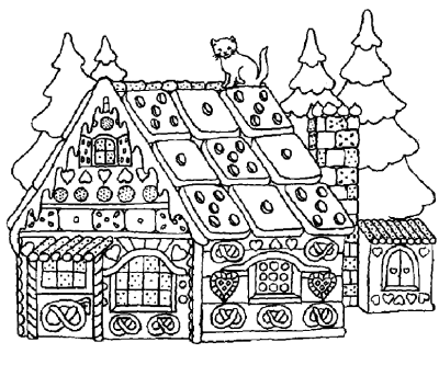 Gingerbread House, Holiday Tradition, Edible Craft, Sweet Decoration, Festive Treat Drawing