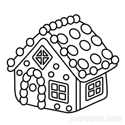 Gingerbread House, Holiday Tradition, Edible Craft, Sweet Decoration, Festive Treat Drawing