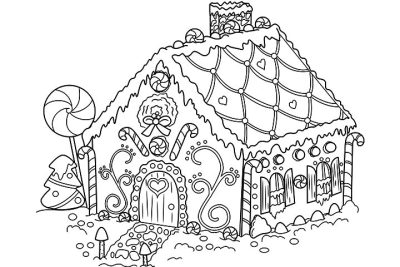 Gingerbread House, Holiday Tradition, Edible Craft, Sweet Decoration, Festive Treat Drawing