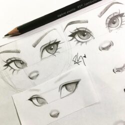 Girl Eyes Drawing Hand Drawn Sketch