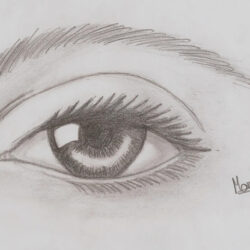 Girl Eyes Drawing Modern Sketch